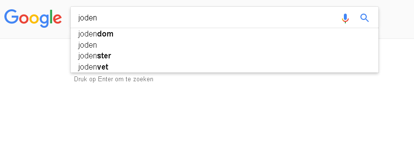 'Google verwijdert antisemitische zoeksuggesties na oproep CIDI' 1 gggg