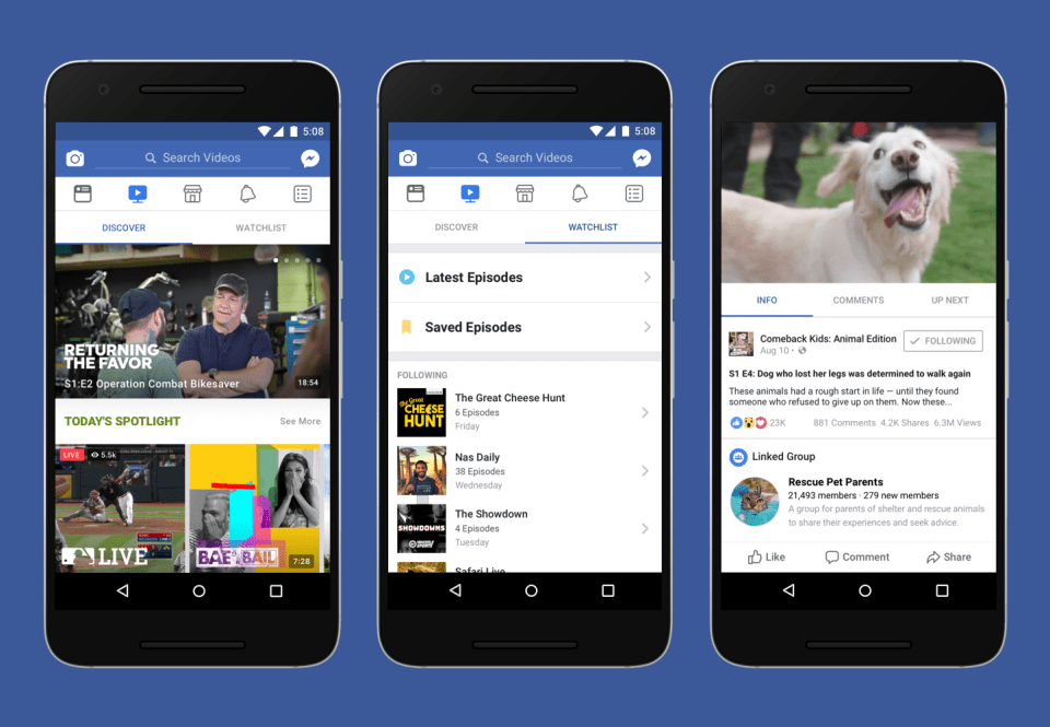 Facebook wil 1 miljard dollar uitgeven aan tv-series voor videoplatform Watch 1 newsroom hero final blue 11