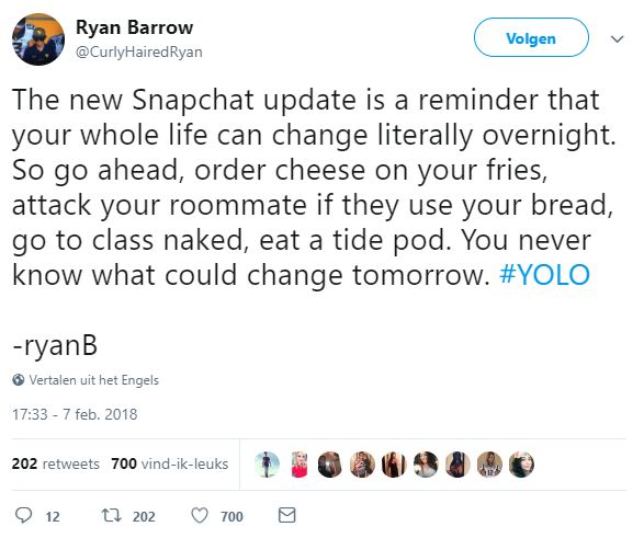 Het gesprek op de sociale media, februari 2018: #valentijnsdag #donorwet #olympischespelen #Vero 15 Tweet3