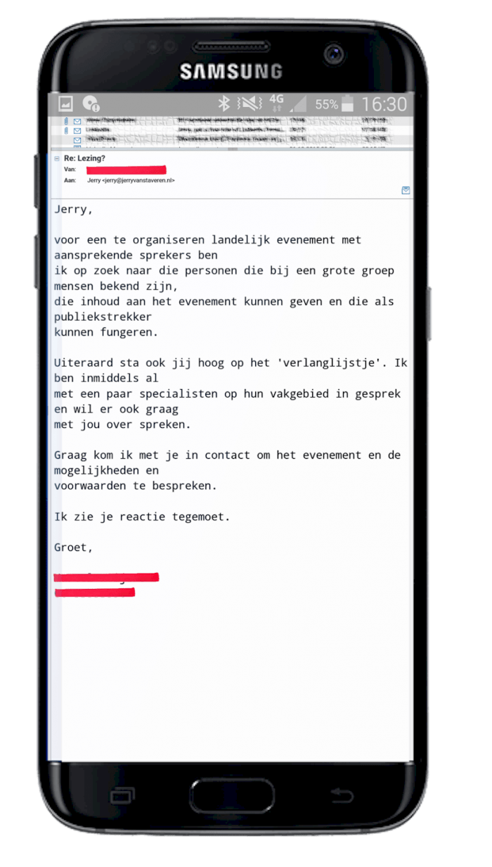 Event Mail Jerry van Staveren