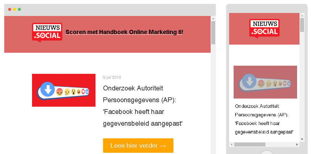 ALERT! Tien verbeteringen aan coming platform nieuws.marketing #usable #new #engaging #design 5 niewusbrief