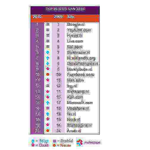 socialtop 20 sites nl 2010