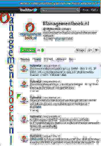 Managementboek op Twitter