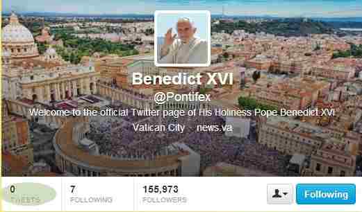 pope benedictus on twitter