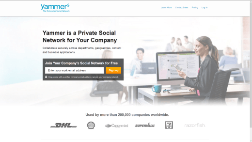 yammer screen