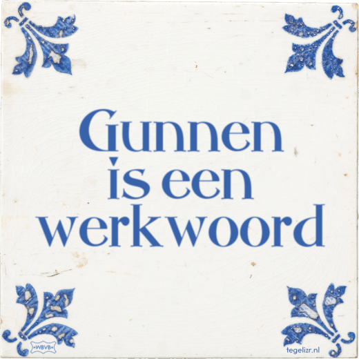 gunnen is een werkwoord