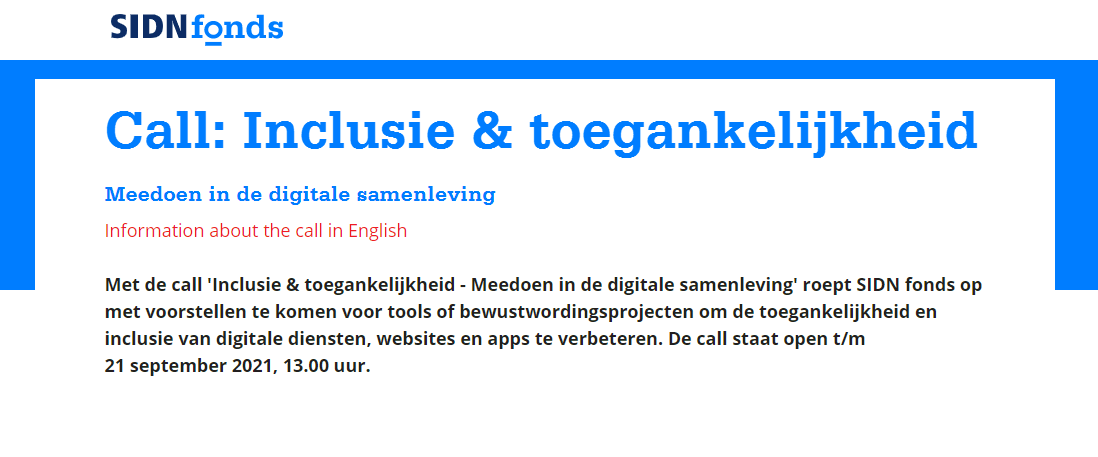SIDN fonds: 'Call: Inclusie & toegankelijkheid' 1 img 611130b2defba