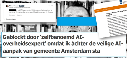 COLUMN: 'Gecensureerd door zelfbenoemd overheids-AI-expert (omdat ik het veilige AI-beleid gemeente Amsterdam steun)