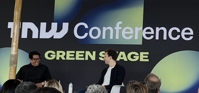 Elias Torres en Julien Bek bij de Green Stage at The Next Web