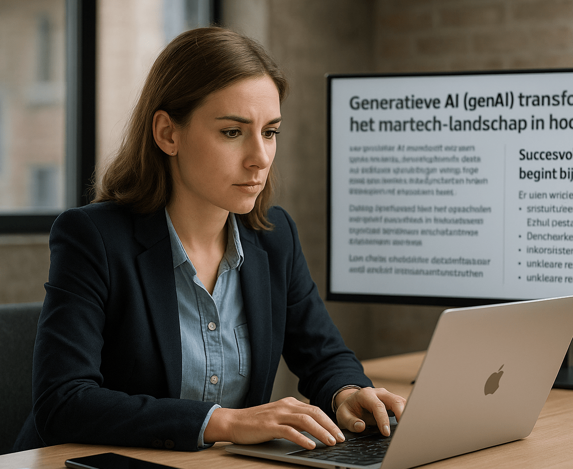 Blokkade AI-implementatie: 'Marketeers blind voor datagereedheid voor gebruik van generatieve AI' 1 Succesvolle AI-implementatie: 'Marketeers blind voor datagereedheid voor gebruik van generatieve AI'