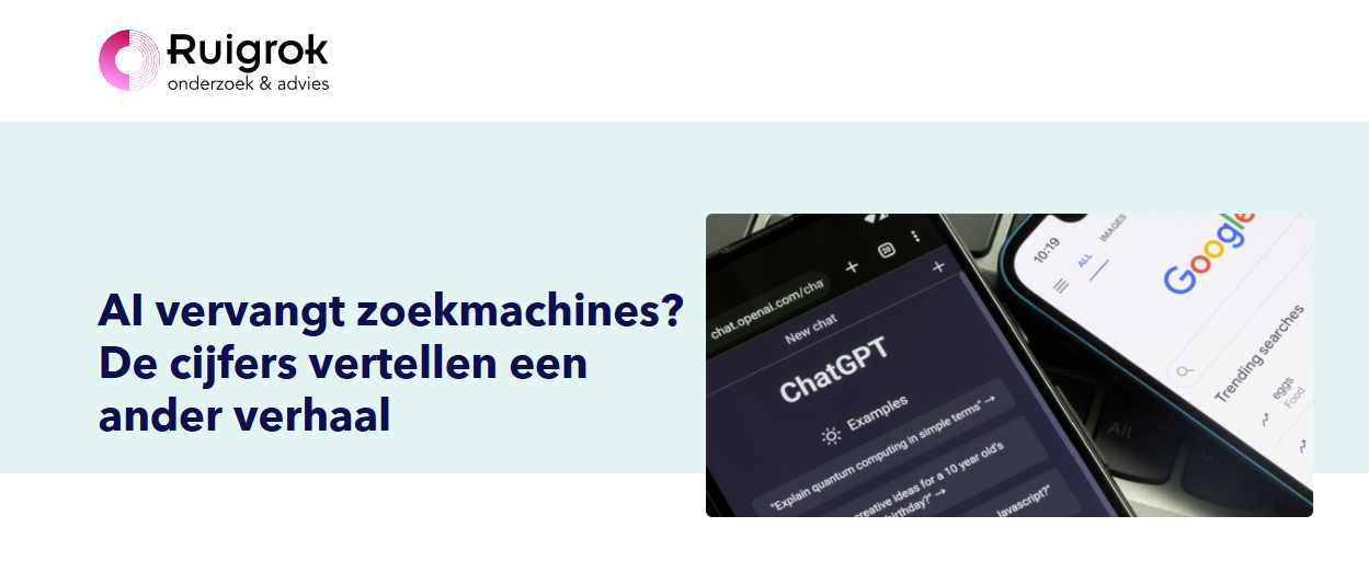AI-search scam: 'AI vervangt zoekmachines? De cijfers vertellen een ander verhaal'
