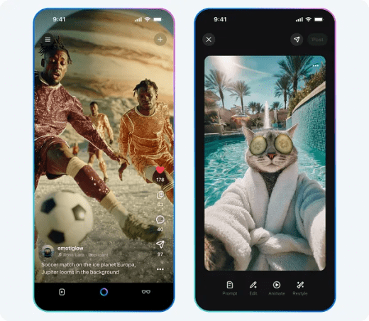 Meta lanceert aangepaste feed met AI-gegenereerde videofragmenten