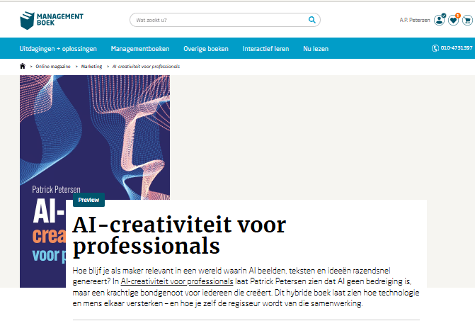Boek preview: 'AI-creativiteit voor professionals' 1 Boek preview: 'AI-creativiteit voor professionals'