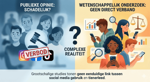 Social media en mentaal welzijn: 'Grootschalig onderzoek spreekt negatief beeld tegen'