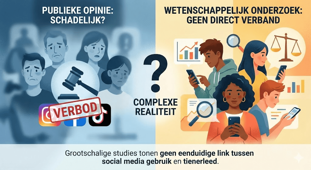 Social media en mentaal welzijn: 'Grootschalig onderzoek spreekt negatief beeld tegen'