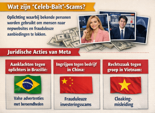 Meta neemt juridische stappen tegen celeb-bait-scammers