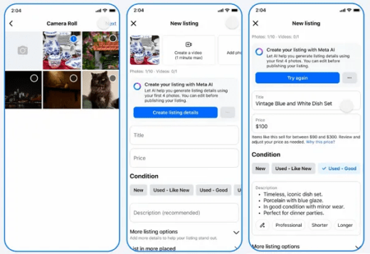 Facebook Marketplace krijgt AI-boost: verkopen wordt slimmer en sneller