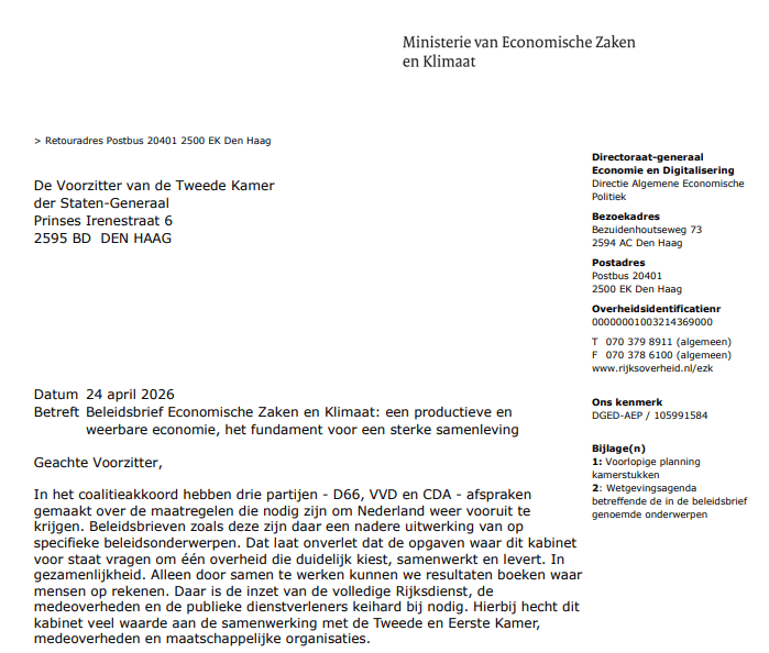 Beleidsbrief slimmere overheid: 'Hoe AI de Wet open overheid moet versnellen en verbeteren'