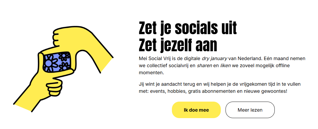 Mei Social Vrij: een maand offline, een leven meer online