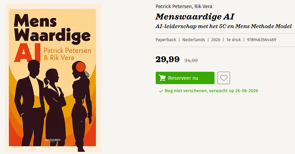 AANBIEDING Schokkend boek over Menswaardige AI: 'AI-leiderschap (5C) & het 3M Menskompas Methode Model'