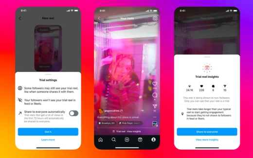 Instagram maakt het mogelijk voor creators om trial reels in te plannen. Met deze functie kunnen makers hun video’s eerst testen bij een nieuw publiek voordat ze besluiten om de content breder te delen. Trial reels functioneren als een soort testomgeving. De video verschijnt niet in de feed van je volgers en ook niet op je profiel. In plaats daarvan wordt de content alleen getoond aan mensen die je nog niet volgen. Zo kun je experimenteren zonder impact op je bestaande bereik.