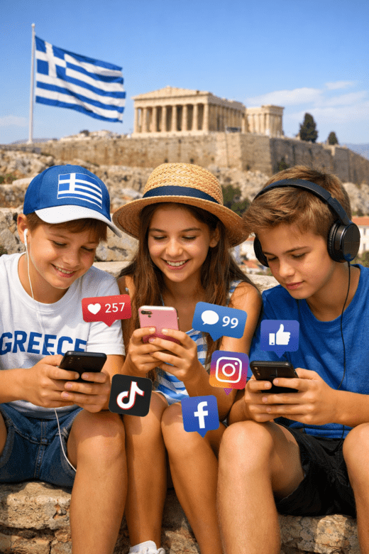 Griekenland wil vanaf 2027 sociale media verbieden voor kinderen jonger dan 15 jaar.