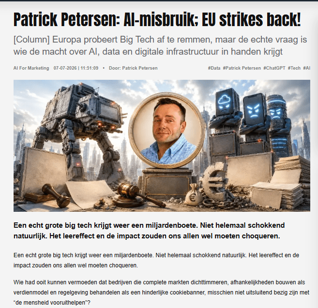 Column MarketingReport.nl: 'AI-misbruik; EU strikes back!' 1 41E0693F 3456 47FB A8D8 957130C0B1F4
